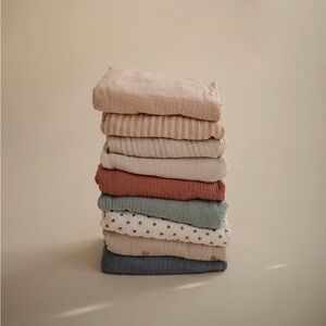 Mushie Extra Soft Muslin Fitted Changing Pad Covers— Set of two !!!